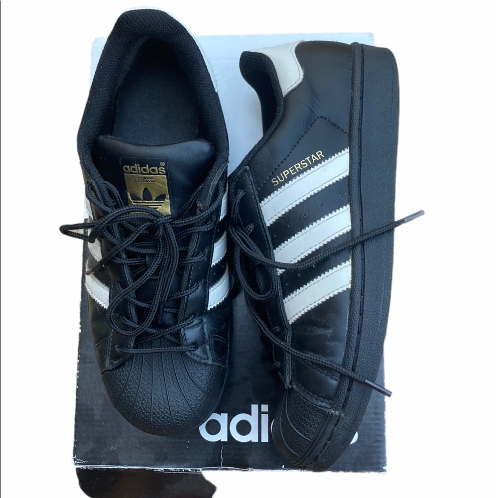 Black and White Adidas Superstar